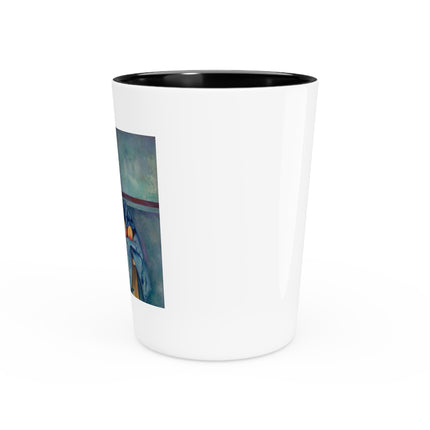 The Peppermint Bottle by Paul Cézanne Ceramic Shot Glass