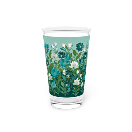 🐉🌿 The Dragon Keeper Pint Glass – Art Deco Floral Fantasy