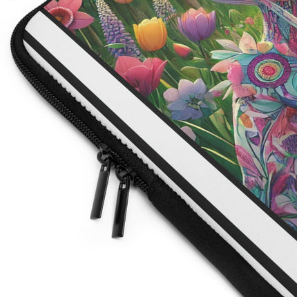 Spring Gambit: A Fairy’s Move Laptop Sleeve – Whimsical Chess & Spring Magic