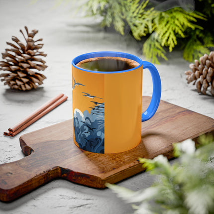Falcon Mistress Colorful Mugs – Art Deco Majesty & Mythic Freedom
