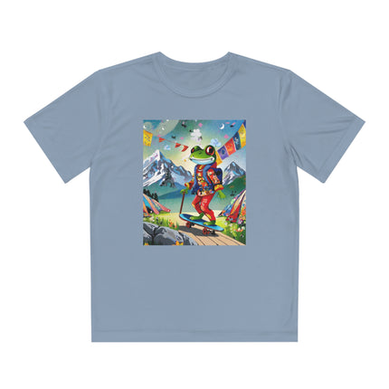 Skateboarding Frog Youth Competitor Tee – Whimsical Adventure & Playful Energy