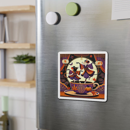 Theatrical Halloween Kabuki Mice Die-Cut Magnets (5 Sizes)