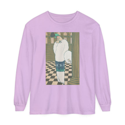 Les Hermines by Georges Lepape Garment-dyed Long Sleeve T-Shirt