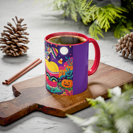 🌙🎃 The Lady Of Moonbeam Hollow Colorful Mug – Whimsical Halloween Charm