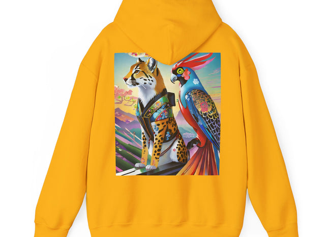 Cheetah and Parrot Cybernetic Duet – Heavy Blend™ Hooded Sweatshirt