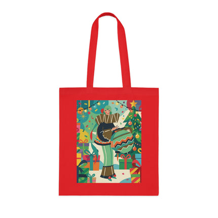 🎄🎁 The Lady Of The Christmas Ornament Cotton Tote Bag – Art Deco Holiday Fantasy