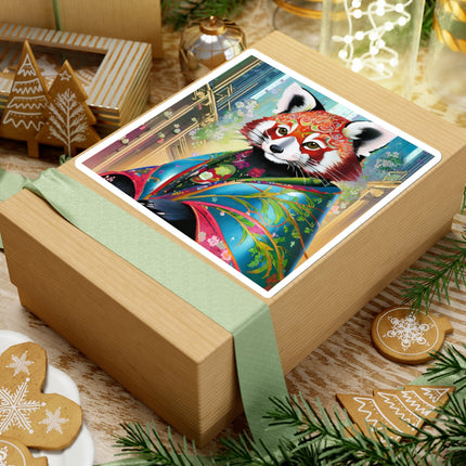 Cybernetic Red Panda Kiss-Cut Stickers (4 Sizes)