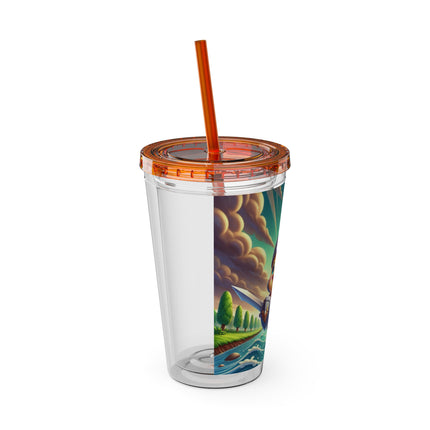 Valiant Duck Sunsplash Tumbler with Straw, 16oz
