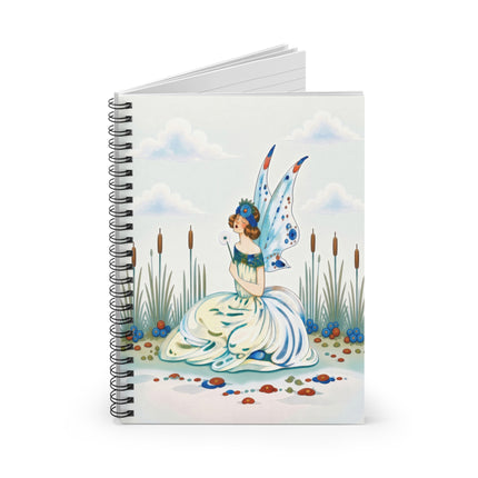 🧚‍♀️🌾 The Lady Of The Wishing Meadow Spiral Notebook – Art Deco Fairy Whimsy