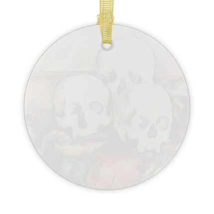 The Three Skulls by Paul Cézanne Glass Ornament