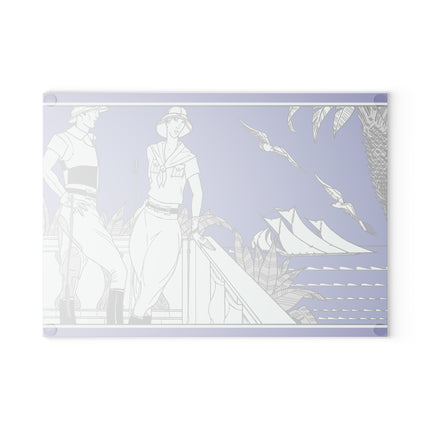 Coastal Elegance Glass Cutting Board