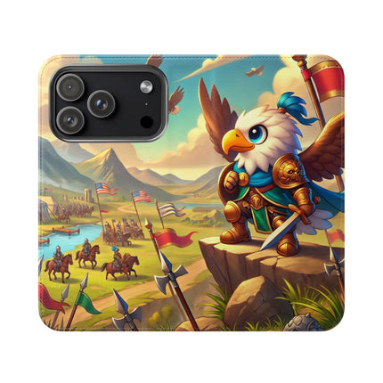 🦅⚔️ Watchful Guardian Flip Case – Courage, Leadership & Noble Adventure