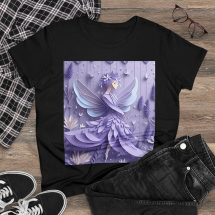 Lavender Fairy Women's Midweight Cotton Tee