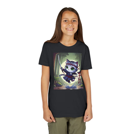 Moonlit Samurai Kitty Youth Short Sleeve Tee
