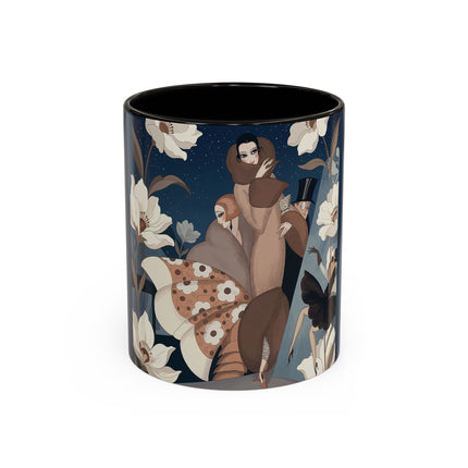 🌸✨ The Midnight Magnolia Masquerade Colorful Mug – Art Deco Nocturne