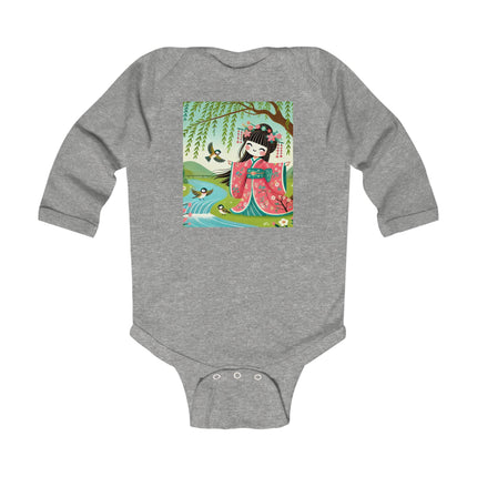 Sparrow Dance Geisha Fairy Infant Long Sleeve Bodysuit