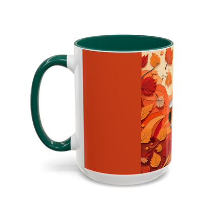 Siamese Cat at an Autumn Harvest Fair Colorful Mugs (11oz, 15oz)