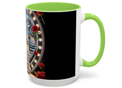Halloween Witch Through the Mirror Colorful Mugs (11oz, 15oz)