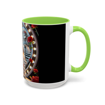 Halloween Witch Through the Mirror Colorful Mugs (11oz, 15oz)