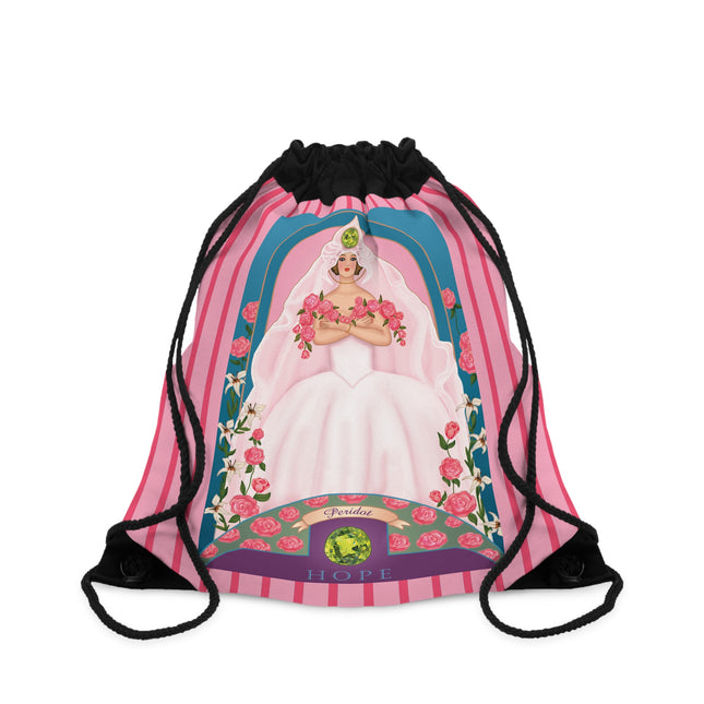 August & Peridot Zodiac Drawstring Bag