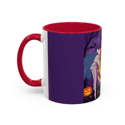 🎭🌹 The Harlequin Rose Masquerade Colorful Mug – Theatrical Halloween Romance