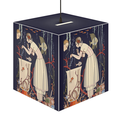 The Dazzling Little Fish by George Barbier Light Cube Lamp