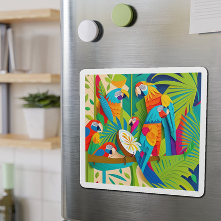 Colorful Macaws Die-Cut Magnets (5 Sizes)