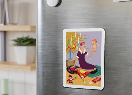 Art Deco Christmas Die-Cut Magnets (5 Sizes)