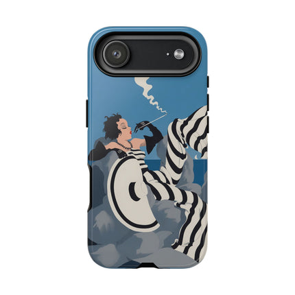Art Deco Smoker Phone Case – Glamorous Lounging & Timeless Allure