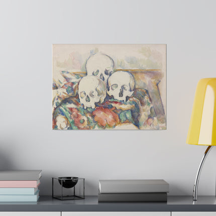 The Three Skulls by Paul Cézanne Matte Canvas, Stretched, 0.75"