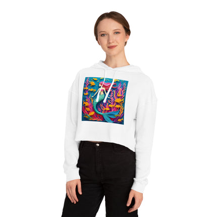 Mermaid Cropped Hooded Sweatshirt