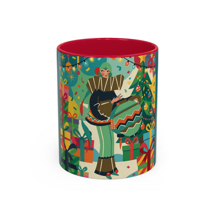 🎄✨ The Lady Of The Christmas Ornament Colorful Mug – Art Deco Holiday Fantasy