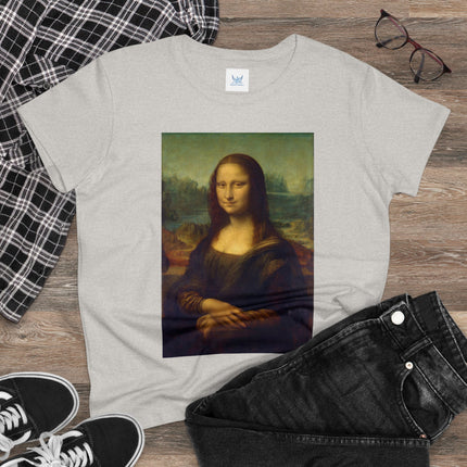 Mona Lisa by Leonardo da Vinci Women's Midweight Cotton Tee
