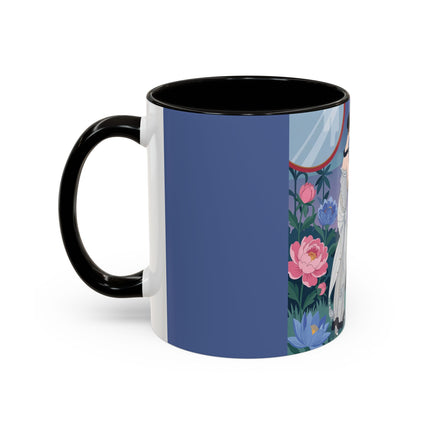 Whispers to the Golden Songbird Colorful Mugs – Art Deco Garden Elegance