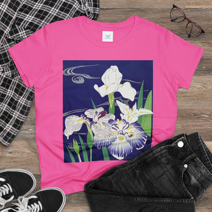 Irises by Kogyo Tsukioka Women's Midweight Cotton Tee