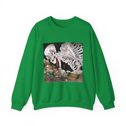 Mitsukuni Defying the Skeleton Spectre by Utagawa Kuniyoshi Heavy Blend™ Crewneck Sweatshirt