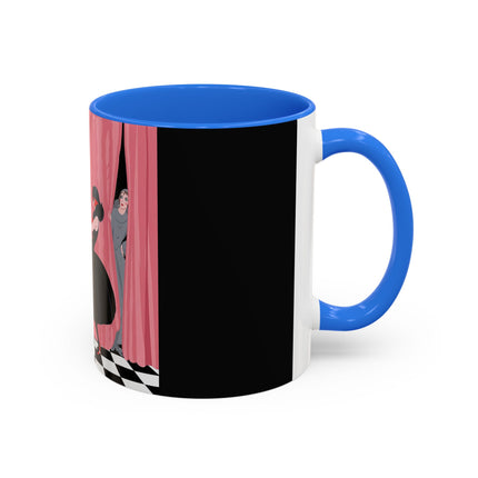 The Ladies Behind The Velvet Curtain Colorful Mugs – Art Deco Theatrical Elegance