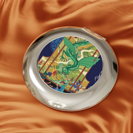Celestial Dragon Gathering Compact Mirror – Mythic Majesty & Timeless Tradition