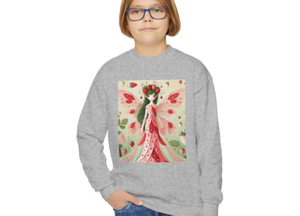 Strawberry Fairy Delight Youth Crewneck Sweatshirt