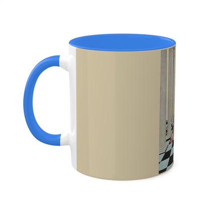 Cadmus Beheld a Female Figure by Virginia Frances Sterrett Colorful Mugs, 11oz