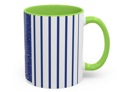 Snowman in Falling Snow Colorful Mugs (11oz, 15oz)