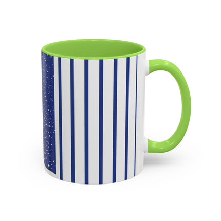 Snowman in Falling Snow Colorful Mugs (11oz, 15oz)
