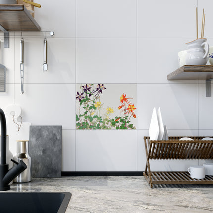 Aquilegia by Tanigami Kônan Ceramic Tile