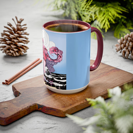 Goddess of the Swirling Sea Colorful Mugs (11oz, 15oz)