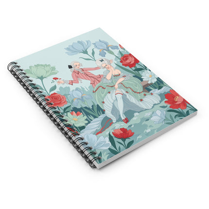 🌹🌿 The Garden Of Courtship Spiral Notebook – Art Deco Floral Romance