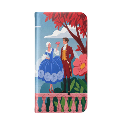 🌺🎭 The Grand Garden Courtship Flip Case – Art Deco Floral Romance