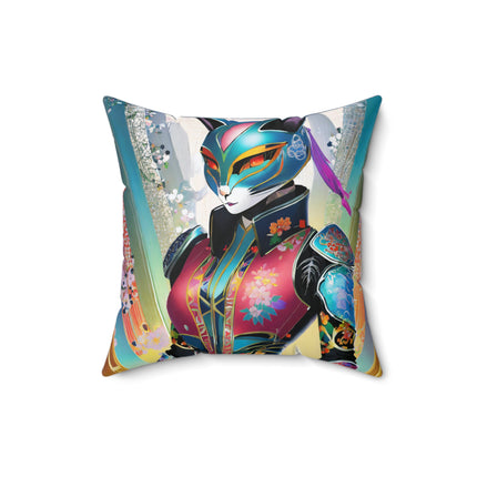 Cyberpunk Chic Spun Polyester Square Pillow