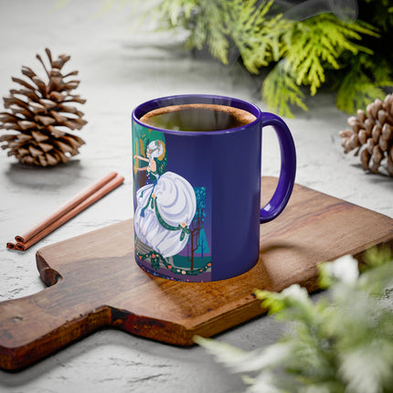 Moonlit Garden Waltz Colorful Mug (11oz, 15oz) – Rococo Romance, Garden Elegance & Enchanted Dance