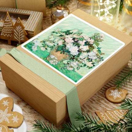 Roses by Vincent Van Gogh Kiss-Cut Stickers (4 Sizes)