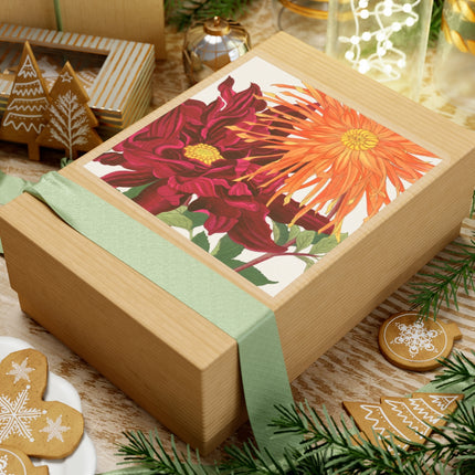 Dahlia Flower by Tanigami Kônan Kiss-Cut Stickers (4 Sizes)